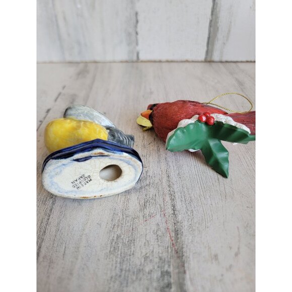 Red cardinal bird goose Xmas decor figure set unique outdoor - Picture 6 of 7